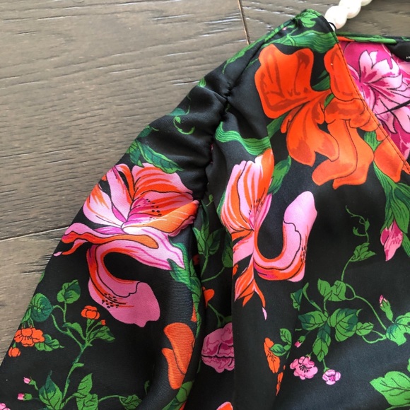 Women’s Zara Floral mini floral dress sz Large - Picture 8 of 15